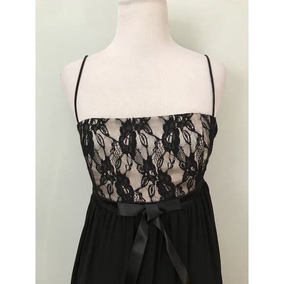 Cache Lace Babydoll Dress Y2K whimsigoth size 4 black knee length evening - Picture 2 of 7